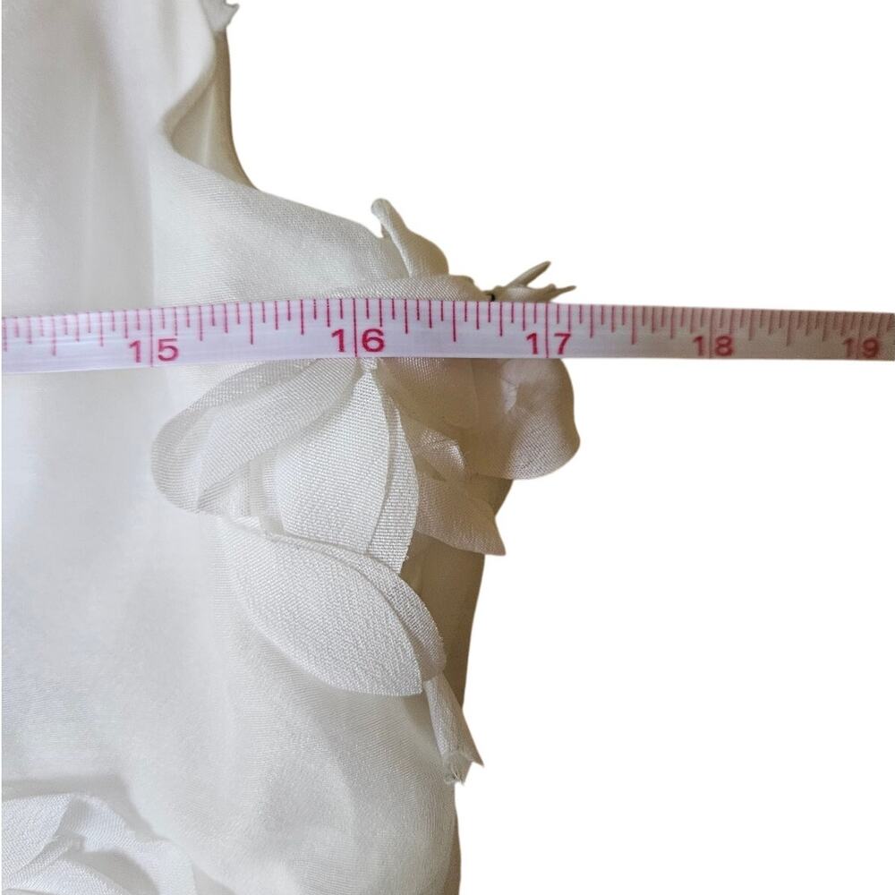 Lulus White Rosette Applique Tiered Maxi Dress Size Medium - Picture 5 of 8